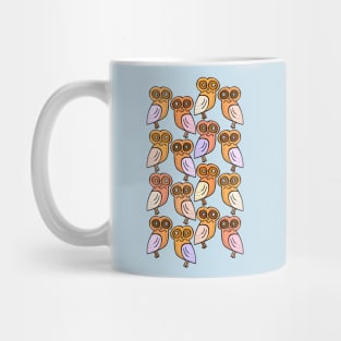 Colorful and Cute Illustrated Owl Pattern Mug